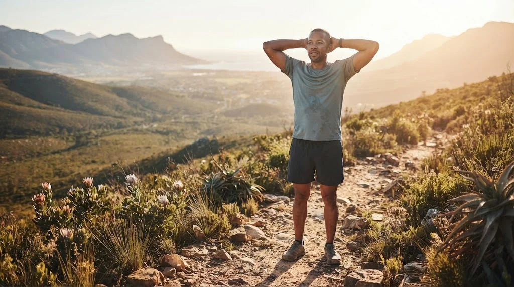 Adult running comfortably after recovery from pectus excavatum surgery